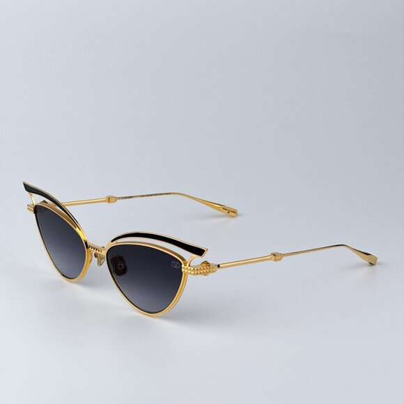 Valentino Women BRAND NEW Sunglasses Titanium Gold Grey Cat Eye V - GLASSLINER - Picture 7 of 12